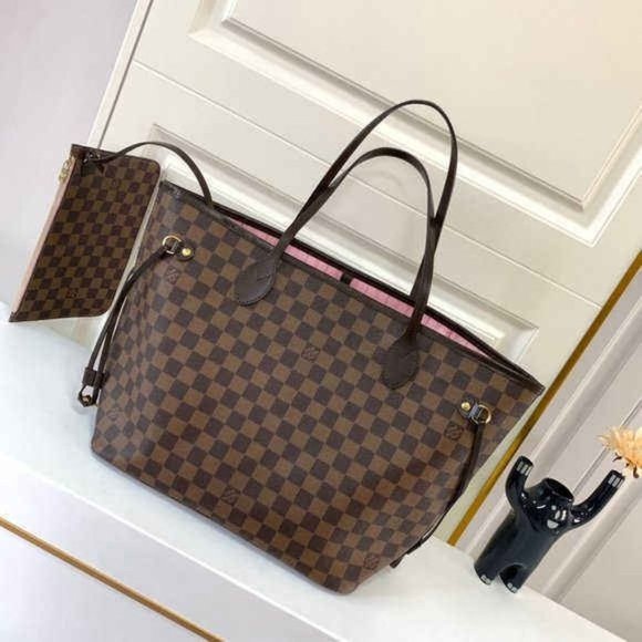 neverfull damier pink inside